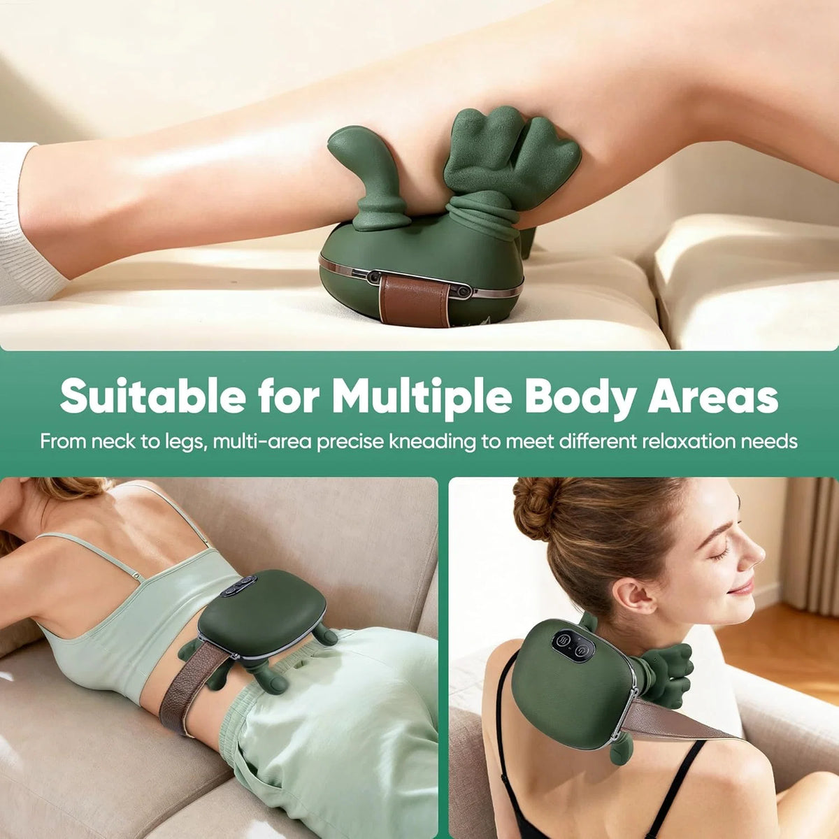 Heated Smart Neck Massager for Deep Kneading, Muscle Relaxation and Comfortable Shoulder Massage