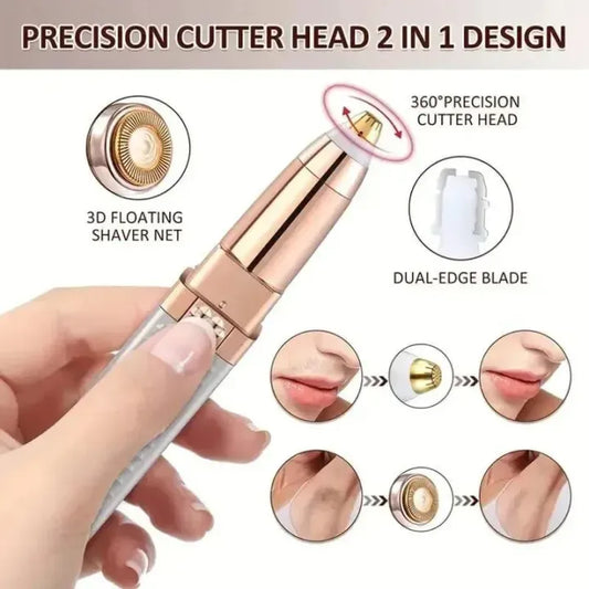 2-in-1 facial and eyebrow hair remover precision trimmer
