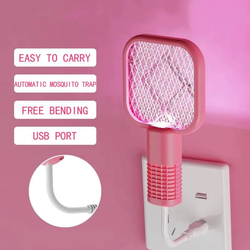 Mini Mosquito Killer Racket USB Rechargeable Mosquito Racket with UV Light