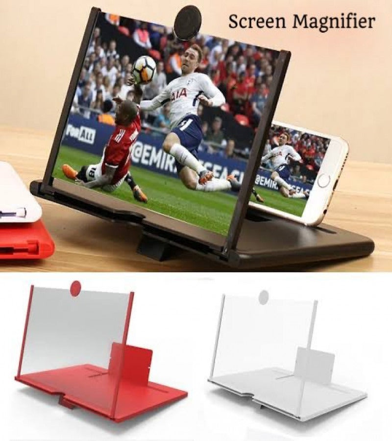 F3 Mobile Screen Magnifier 3D Enlarged Display Stand For Smartphones Eyes Protection 10 Inches | Random Color