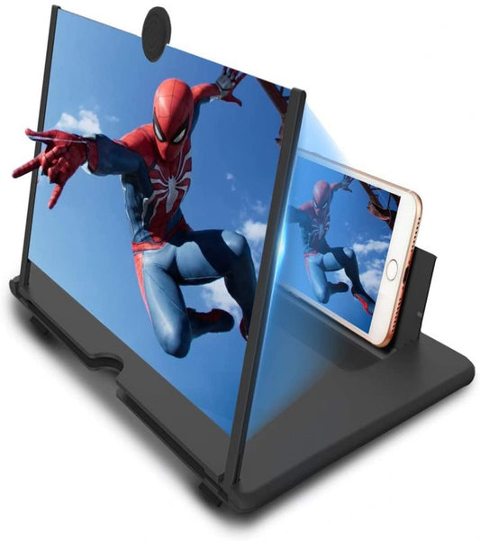 F3 Mobile Screen Magnifier 3D Enlarged Display Stand For Smartphones Eyes Protection 10 Inches | Random Color