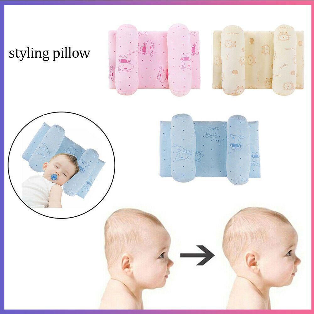 Shaping Baby Pillow – Baby Pillow Sleep Positioner New Bedding Neck Support Kids Anti Roll Pillow(Random Colors)