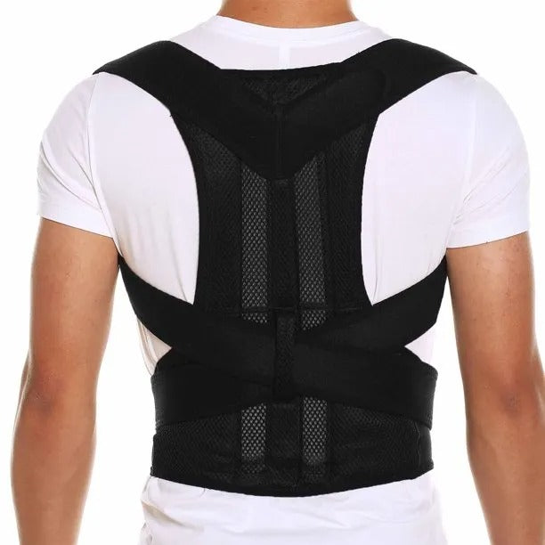 Back Posture Corrector Belt With Metal Support Rods | Adjustable Back & Shoulder Support
