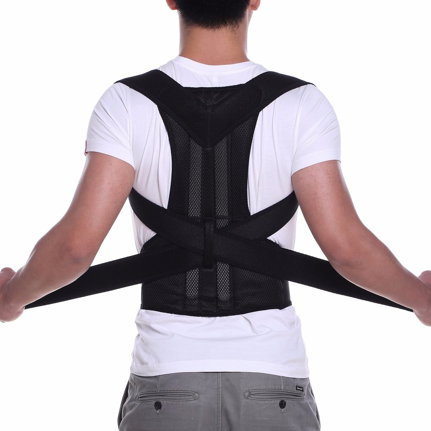 Back Posture Corrector Belt With Metal Support Rods | Adjustable Back & Shoulder Support