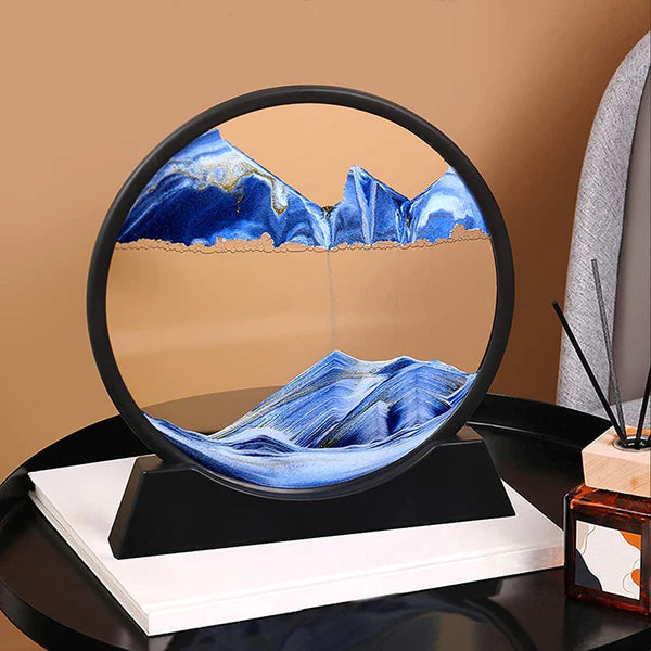 Moving Sand Art Picture – 3D Dynamic Deep Sea Sandscape with Display Stand - Without Light