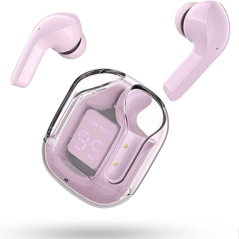 Air31 Transparent Wireless Earbuds with cover | Bluetooth 5.3 TWS AirBuds with LED Display