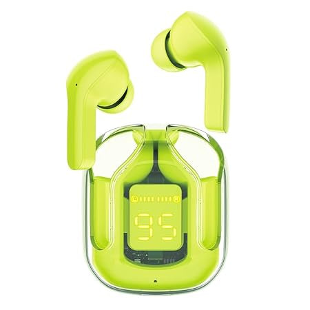 Air31 Transparent Wireless Earbuds with cover | Bluetooth 5.3 TWS AirBuds with LED Display