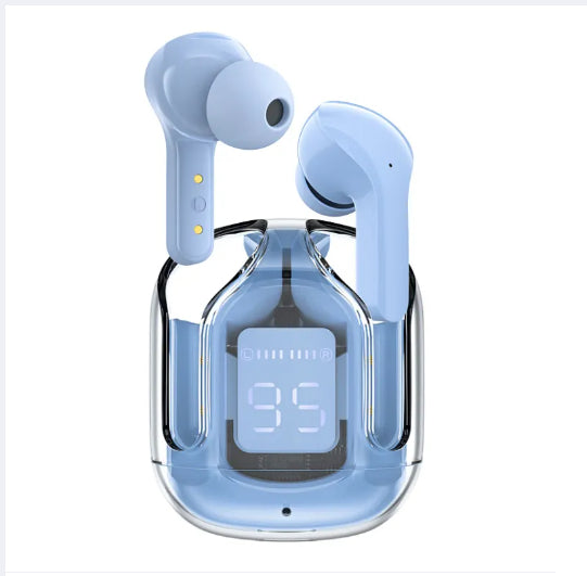 Air31 Transparent Wireless Earbuds with cover | Bluetooth 5.3 TWS AirBuds with LED Display