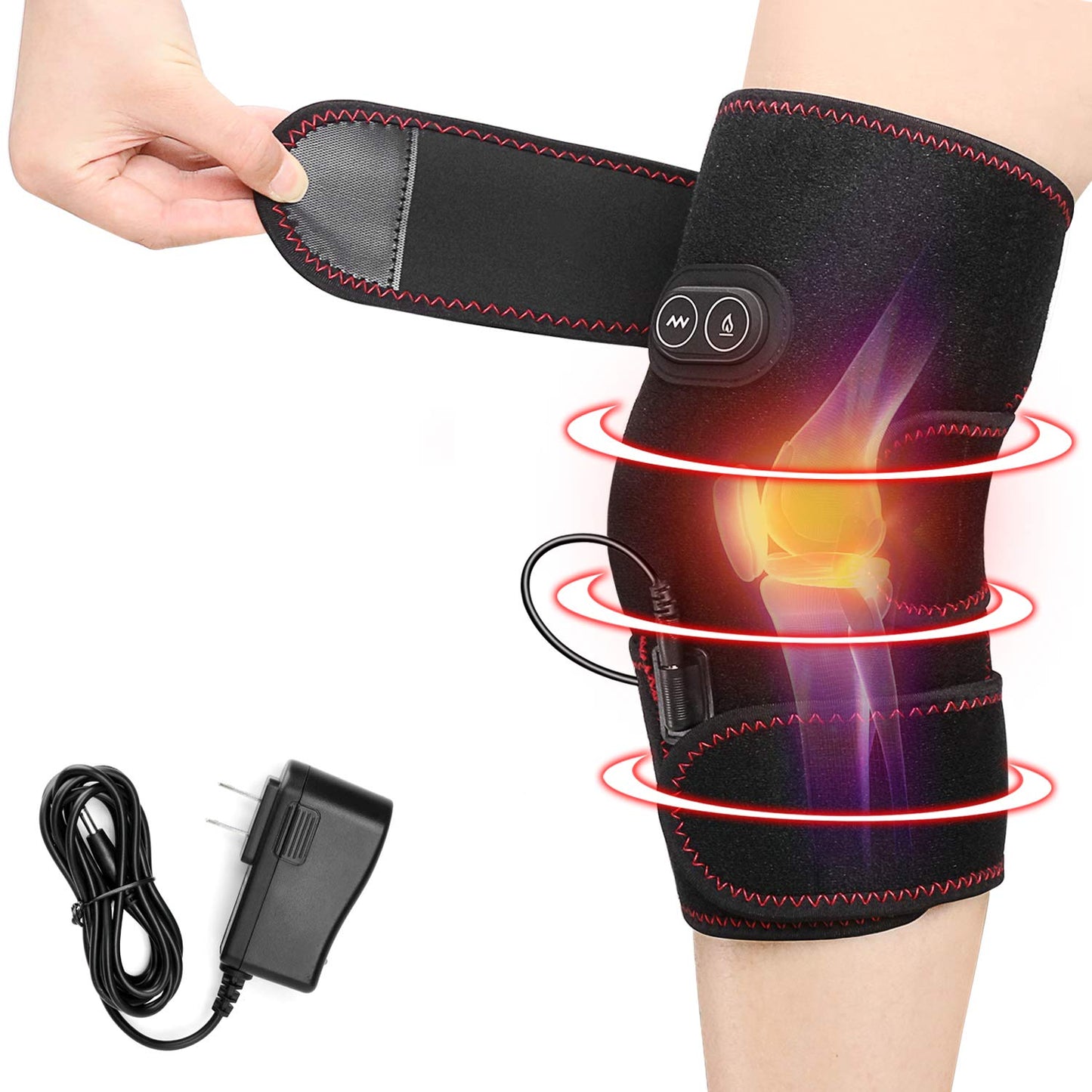 KneeEase Pro – Electric Heating & Vibration Massager | Pain Relief knee massager chargeable | Stress Relief Vibration Knee, Arm, Leg Massager .