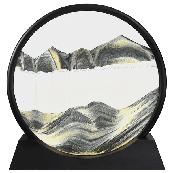 Moving Sand Art Picture – 3D Dynamic Deep Sea Sandscape with Display Stand - Without Light