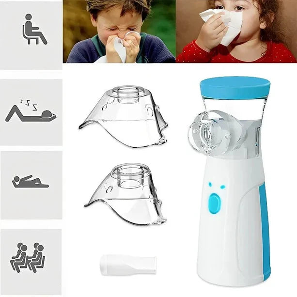 Portable Nebulizer For Asthma – Compact Inhaler Nebulizer Machine For Kids And Adults | Medical Grade Steam Therapy Device For Easy Breathing Relief