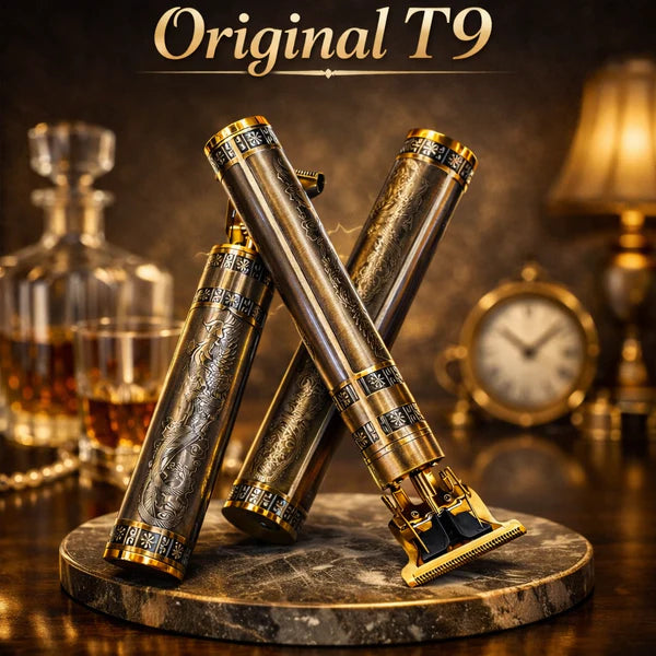 Vintage T9 Metal Body Hair Trimmer for Men – USB Rechargeable Professional Hair Clipper | Precision Beard, Hair & Detailing Grooming Tool Rs 593