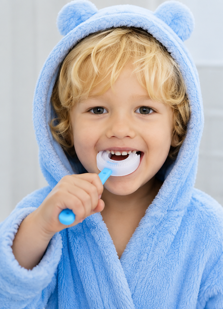 U-shaped kids toothbrush for toddler teeth cleaning