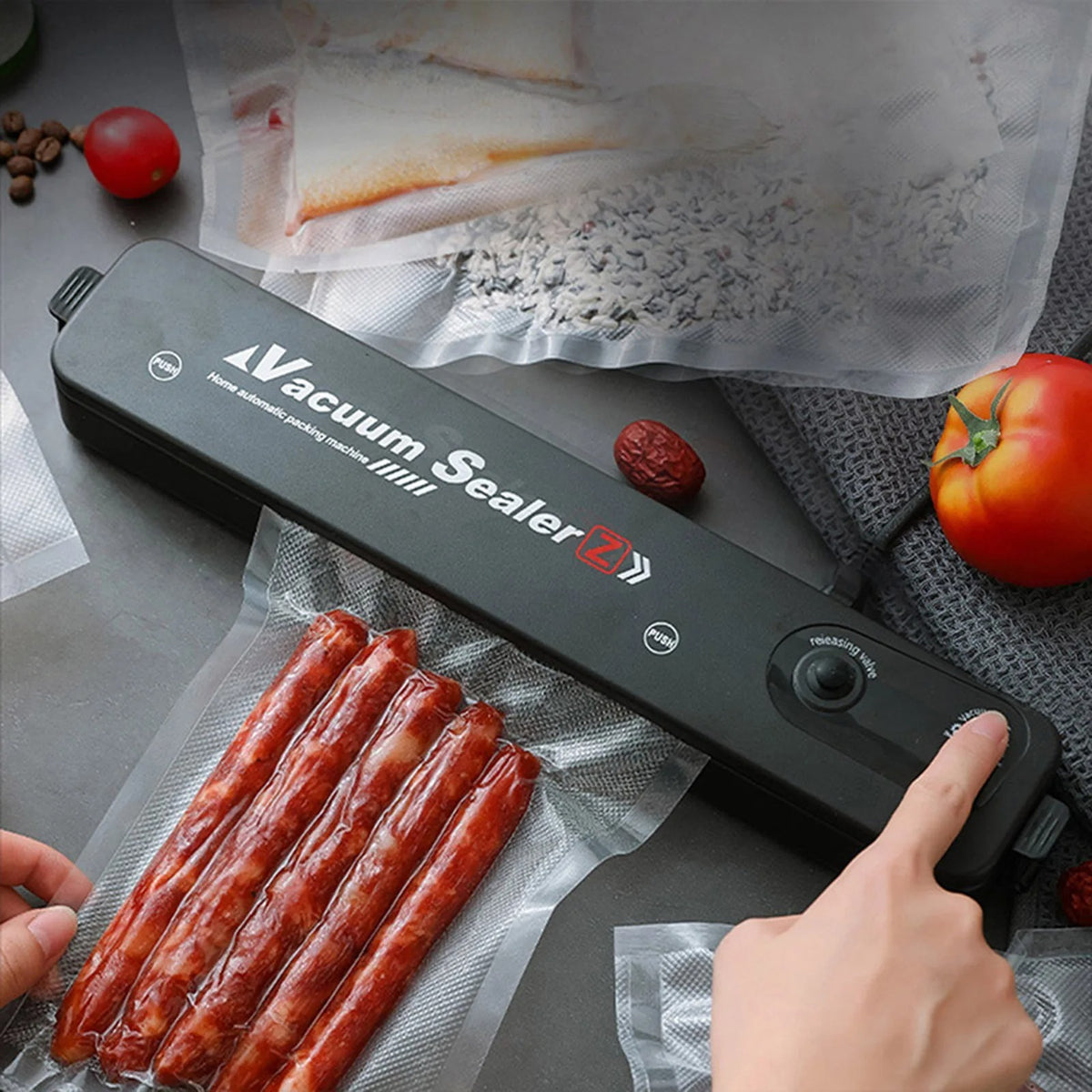 automatic food vacuum sealer machine with compact handheld design